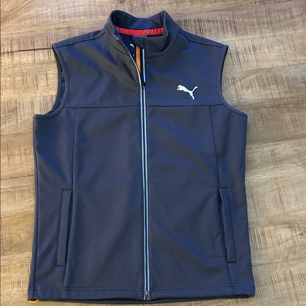 Puma Men's Dark Blue Vest with White Logo